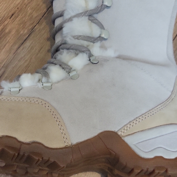 LAFUMA KOKTA Cream Tan Suede Faux Fur Lace Up Snow OUTD - Picture 9 of 16